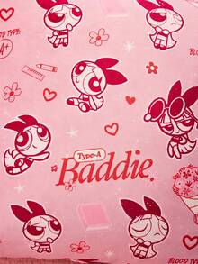 THE POWERPUFF GIRLS X Joivida 1個可愛枕套（不含填充物），柔軟透氣刷毛布料，45*45cm尺寸，雙面卡通印花設計，適用於居家臥室客廳沙發汽車旅行使用，適合女孩與粉絲的趣味節日生日禮物 - 彩色 - 查看 12