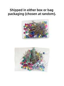 100 Round Pearl-Shaped Pins With Plastic Box, Suitable For Wedding Sewing DIY Craft Decoration - multicolor - View 8