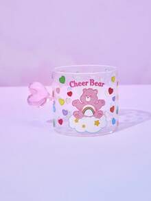 Care Bears 1個熊形玻璃馬克杯，可用於咖啡或牛奶 – 為居家書桌或辦公室帶來舒適氛圍，適合送給女友、男友、老師或情侶的可愛情人節或生日禮物(藍色/粉紅色) - 彩色 - 查看 5