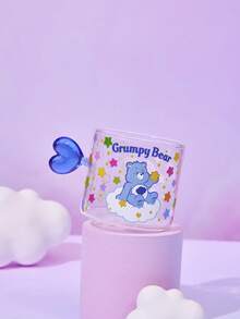 Care Bears 1個熊形玻璃馬克杯，可用於咖啡或牛奶 – 為居家書桌或辦公室帶來舒適氛圍，適合送給女友、男友、老師或情侶的可愛情人節或生日禮物(藍色/粉紅色) - 彩色 - 查看 2