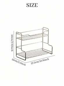 Zazumi Tier Polished Carbon Steel Bathroom Counter Organizer Rack,Vanity Perfume Display Stand For Bedroom Sink Tabletop, Space-Saving Apartment Bathroom Accessory, Practical Housewarming Gift For Cosmetic & Toiletry Neat Storage - default - View 5