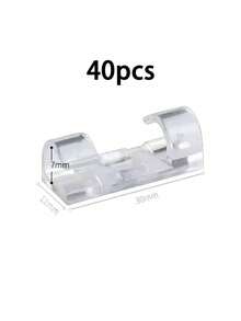 40 ProWire Cable Management Systems - Sticky Cable Clips For Easy Wire Organization And Management - Self-Adhesive Wire Holders, Perfect For Wall Wiring, Cable Organization, And Wire Storage - Multicolor - View 10