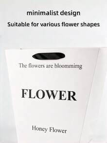 5/10PCS Durable Material White Paper Flower Gift Bags With Handles Rectangular Fashion Design For Christmas Valentine Day Wedding Party Favors Home Decor Shopping Trending - multicolor - View 4