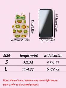6/1pc Reusable & Washable Parrot Diapers – Cute Fruit Pattern Bird Flight Suit With Waterproof Inner Layer For Small Pet Birds, Cockatiel, Budgie, Lovebird - multicolor - View 4