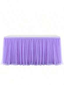 1PC Simple Solid Light Purple Tablecloth, Rectangular Wrinkle-Resistant Stain-Proof Washable, Versatile For Valentine's, Wedding, Easter, St. Patrick's, Suitable For Various Table Sizes, Reusable For Dessert Shops, Cafes, Dining, And Party Decor - Mauve Purple - View 10