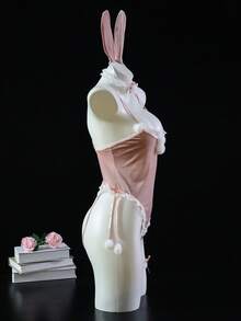 Dansine Christmas Bunny Girl Costume Lingerie, Role Play Sleepwear - Pink - View 5