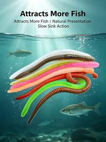 10/30/50/100Pcs Senko Worms For Bass Fishing, Salt Impregnated Soft Plastic Stick Baits, Wacky Rig Texas Rig Ned Rig Finesse Stick Worm Lures, Slow Sinking Artificial Soft Worms For Freshwater Saltwater Largemouth Smallmouth Bass - multicolor - View 7