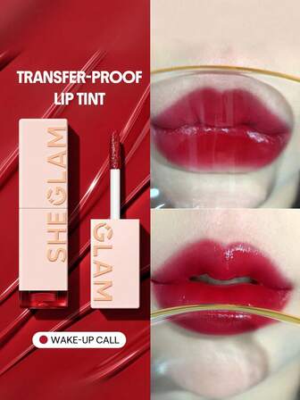 Take A Hint Lip Tint-Wake-Up Call Brillant à LèVres Longue DuréE à Changement De Couleur Finition Brillante Toute La JournéE Non Collant Hydratant Tache à LèVres Pour LèVres SèChes Cadeaux De NoëL D'Hiver Du Rouge à LèVres Liquide Rouge