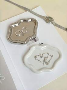 1pc Large Cloud Shaped Jewelry Tray, Necklace Earrings Watch Ring Storage Holder For Desktop Vanity - Multicolor - View 6