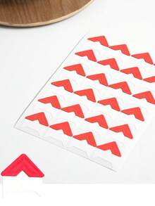 1片/10片 DIY 相片角貼，可用於固定相片於相簿並裝飾，多色可選，每張含 24 個，強黏性不易脫落 - 多色 - 查看 8