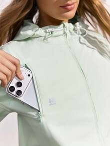 In My Nature Women's Outdoor Hooded Sun Protection Jacket - Mint Green - View 7