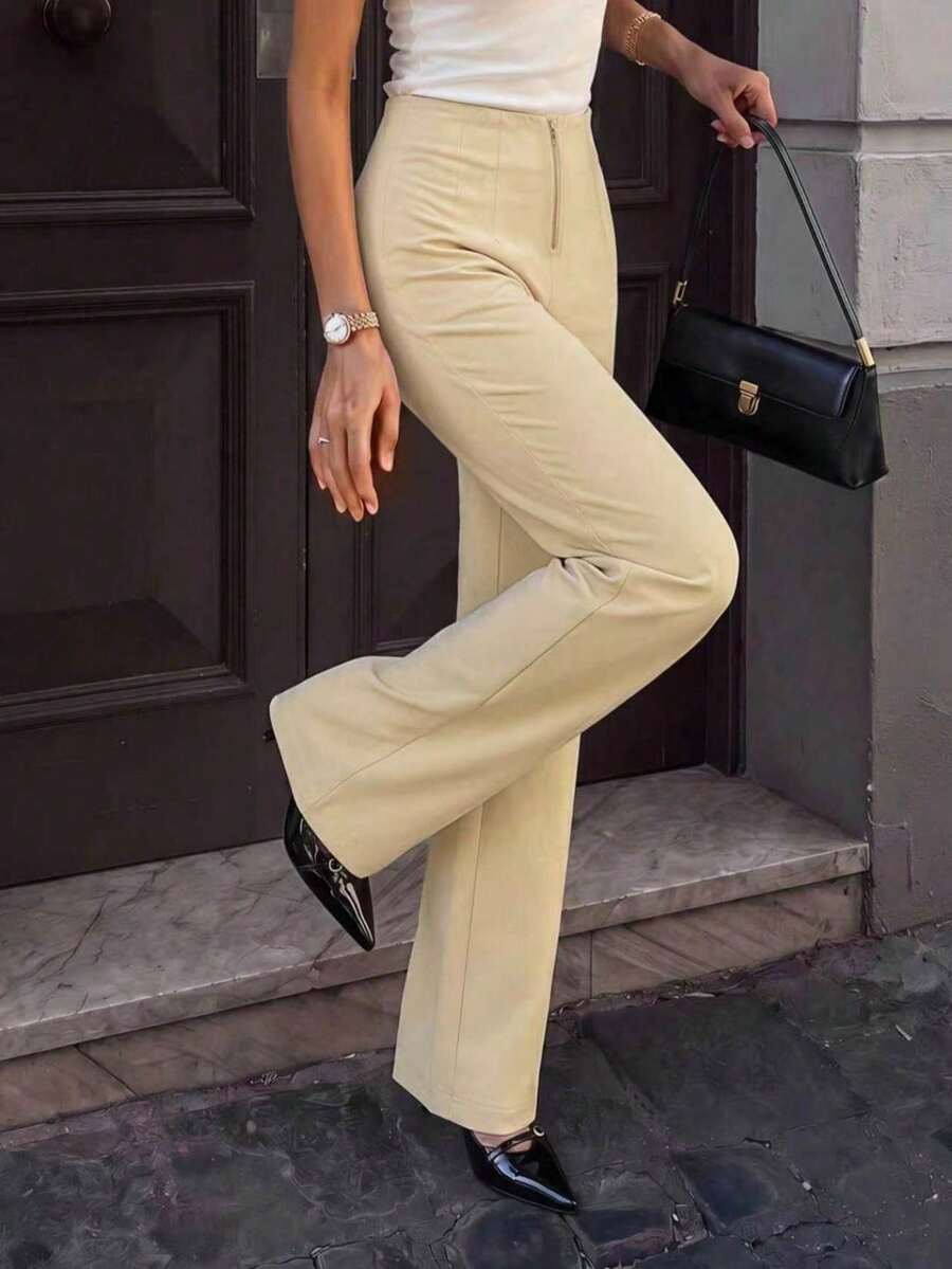 SHEIN Women's Solid Color Casual Versatile Daily Travel Long Pants
