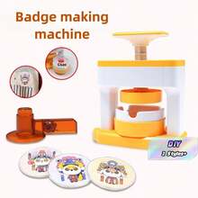 Diy Round Button Maker Set With 48 Patterns And 48 Button Parts, Cute Press Pin Maker Machine Gift (Some Color Patterns Are Random) - Multicolor - View 1