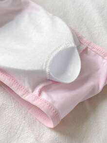SHEIN Tween Girl 3件組休閒抹胸內衣背心內搭衫，黑白粉，四季皆宜 - 粉色 - 查看 4