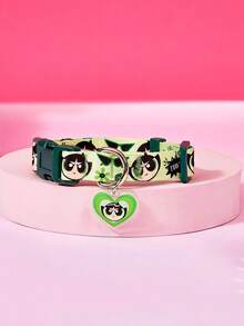 THE POWERPUFF GIRLS X PETSIN 卡通印花可愛寵物基礎款狗項圈 - 彩色 - 查看 2