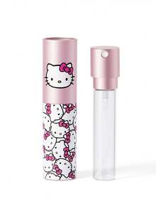 HELLO KITTY AND FRIENDS | SHEIN 8ML/0.27 OZ 可愛貓咪粉色/紅色可攜式旅行噴霧瓶，1件可重複填充瓶，附細霧噴頭與口紅設計，含1個漏斗，適合禮品、旅行與日常使用，送給朋友的完美生日禮物 - 粉色 - 查看 5