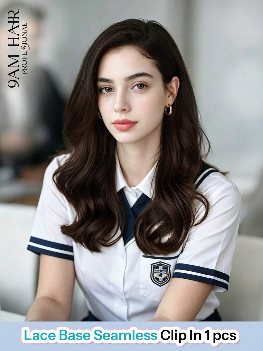 1件裝 波浪夾式接髮 真人髮 U型夾式接髮 女用真人髮接髮 - S2 - 查看 1