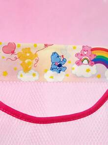 Care Bear X Joivida 1 pièce Sac de rangement pliable avec ruban adhésif magique ours arc-en-ciel mignon, respirant, grande capacité, pliable pour chaussettes, déchets, voyage, idéal pour la maison, le dortoir, les voyages, un cadeau mignon pour un anniversaire ou une fête - Multicolore - Voir 7