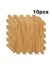 10Pcs 11.8Inch Wood Texture Interlocking Mat High Tenacity Non Slip Cushion Floor Tile Moisture Proof For Living Room Bedroom Kitchen Decor - multicolor - View 16