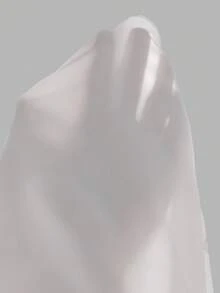 SHEIN 青少年女孩秋季上衣 素色花瓣袖蝴蝶結裝飾襯衫 白色休閒優雅 教師節校園風 - 白色 - 查看 7