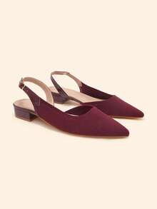 CUCCOO BASICS Damen Schuhe Klassisch Einfach Mode Damen Flache Schuhe Netz-Spleiß Damen Schuhe Temperament Elegant Tragen Damen Schuhe - Bordeaux - Übersicht 2