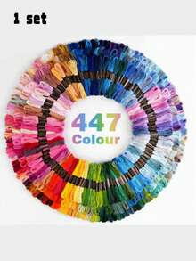 "5 Colors, 150 Colors, 200 Colors, 447 Colors, Cross Stitch, Embroidery Thread, Braided Thread, Handmade DIY Embroidery Thread - Multicolor - View 4