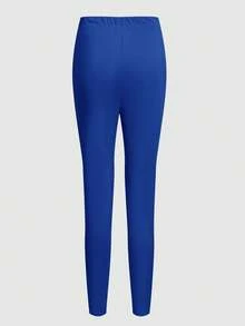 TaskEZ Conjunto de uniforme médico con top de manga corta y pantalones largos - Azul - Ver 6