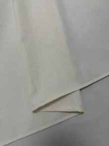 Elenzga 大码撞色镶边前扣短袖衬衫 - 米色 - 查看 5