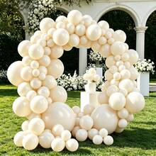 Balloons 110 Pcs Different Sizes Of 18 10 5 Inch Latex Balloons Arch Kit Garland For Baby Shower Birthday Graduation Anniversary Retirement Party Decorations - Sand White - View 3