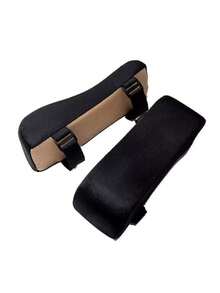 1Pack Thick Memory Foam Detachable Washable Elbow Support Armrest Pads Black Gray Optional For Office Desk Gaming Computer Chairs Student Back To Season Home Working Gaming Furniture Accessories - multicolor - View 2
