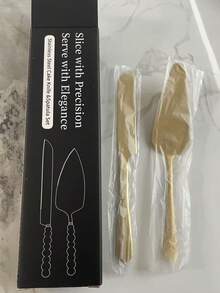 1套2件組蛋糕切刀組,適用於婚禮、廚房日常,含蛋糕刀與蛋糕鏟,披薩刀與披薩鏟,適用於披薩、派切片、甜點分裝、糕點切割與蛋糕分裝 - 彩色 - 查看 18
