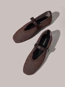 Styleloop Ladies, Willow Nails, Buckles, Flat Shoes. - dark brown - View 2