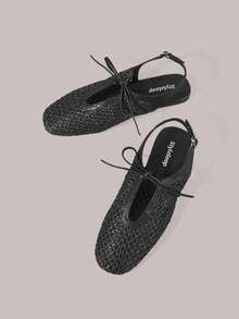 Styleloop Ladies, Willow Nails, Buckles, Flat Shoes. - Graphite Black - View 2