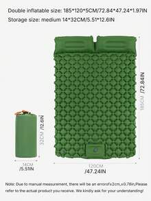 2-Person Camping Sleeping Pad, 4-Inch Ultra-Thick Self-Inflating Air Mattress – Double Inflatable Camping Mat With Built-In Foot Pump And Pillows, For Backpacking, Hiking And Tents - Multicolor - View 9