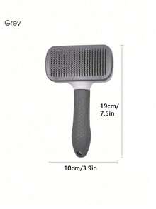 1pc One-Key Hair Removal Self-Cleaning Comb - Grey - View 6