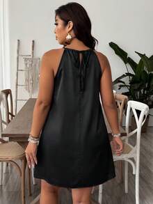 Travachic Plus Size Boho Print Halter Neck Backless Summer Women Dresses - Multicolor - View 3