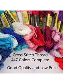 "5 Colors, 150 Colors, 200 Colors, 447 Colors, Cross Stitch, Embroidery Thread, Braided Thread, Handmade DIY Embroidery Thread - Multicolor - View 3