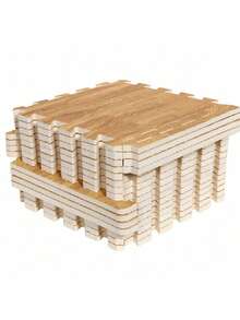10Pcs 11.8Inch Wood Texture Interlocking Mat High Tenacity Non Slip Cushion Floor Tile Moisture Proof For Living Room Bedroom Kitchen Decor - multicolor - View 12