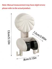 1pc Cream-Colored Movable Adjustable Suction Shower Head Holder, Punch-Free Fixed Shower Nozzle Bracket For Home Bathroom And Kids - Suction cup shower - View 10