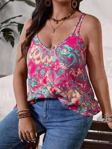 Travachic Plus Size Summer Casual Tank Top - Multicolor - View 10