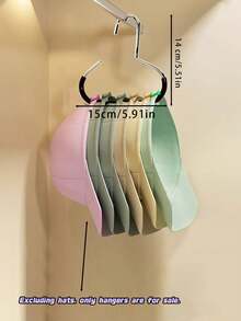 Multi-Functional Simple Household Hanger With Hat Rings, Creative Storage & Drying Rack For Scarves, Bags And Ties For Wardrobe - Multicolor - View 8