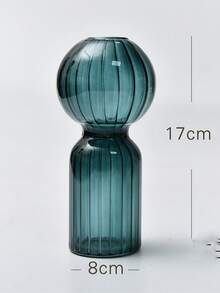 極簡玻璃花瓶 透明水培花器 桌面裝飾工藝擺件 適用電視櫃 - 多色 - 查看 5