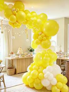 MINKOJA Mixed Sizes 5/10/12/18 Inch Latex Balloon Arch Kit, 10/55/135Pcs Multi Color Premium Balloons With Accessories, Birthday Wedding Anniversary Graduation Babyshower Gender Reveal Festival Photo Backdrop Party Decor Supplies - Yellow - View 5