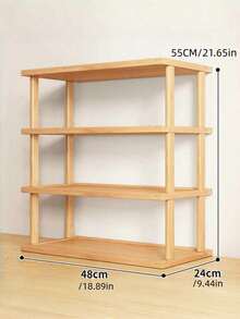 Space-Saving Multi-Tier Design; Easy To Assemble Without Tools. A Sturdy, Elegant, Natural-Colored Square Shoe Rack-Suitable For Dorms, Hallways, Kitchens, Entryways, Closets, And Sneaker Storage. - Multicolor - View 5