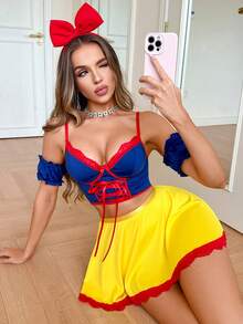 Fantasy Costume Fantasy Costume Women's Princess Colorblock Costume 4-Piece Set - Multicolor - View 5