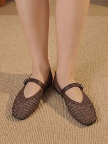 Styleloop Ladies, Willow Nails, Buckles, Flat Shoes. - dark brown - View 10
