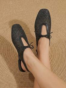 Styleloop Ladies, Willow Nails, Buckles, Flat Shoes. - Graphite Black - View 7