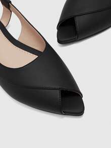 CUCCOO BIZCHIC Women's Shoes, Black, Simple And Gentle Back Strap Open Toe Sandals, Commuting Versatile Daily Comfortable Flats - Black - View 7