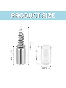 30Pcs/20Pcs/10Pcs Shelf Bracket Screws Pegs Laminate Support Self-Tapping Screw With Non-Slip Sleeve Cabinet Glass Holder Partition Nail And Easy To Install, Featuring A Sleek Metallic Appearance - multicolor - View 2