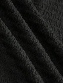 SHEIN LUNE 黑色紋理大尺碼短袖上衣兩件組 - 藍色 - 查看 5